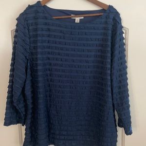 Cold water Creek Navy Blue blouse size 2X